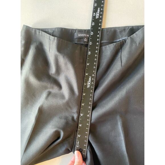 Lafayette 148 Pants Size 2 Straight Leg Black Front Pleated Dressy Office Work - Picture 6 of 12